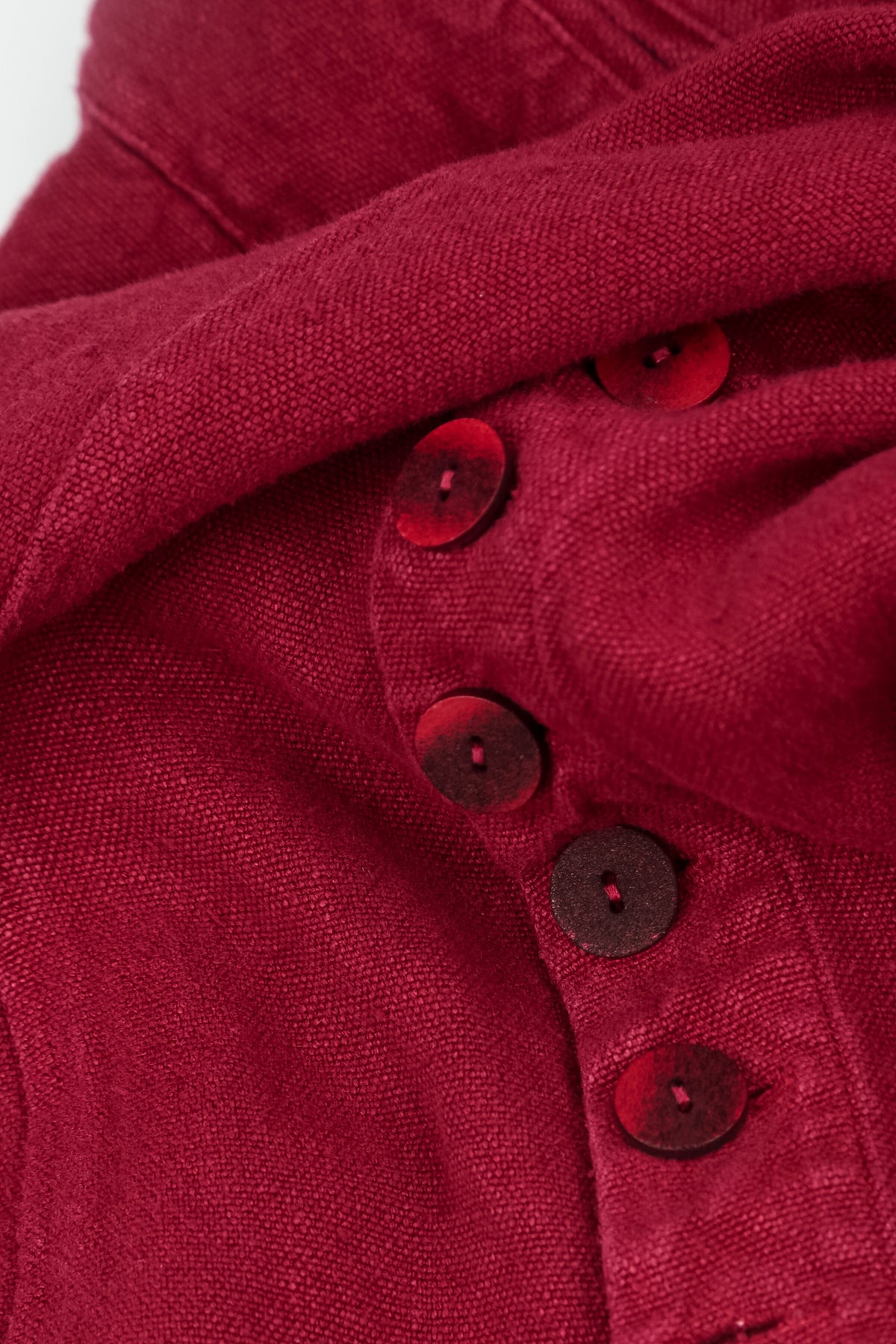 Long Buttonline Ruby Heavy Linen Jacket 6