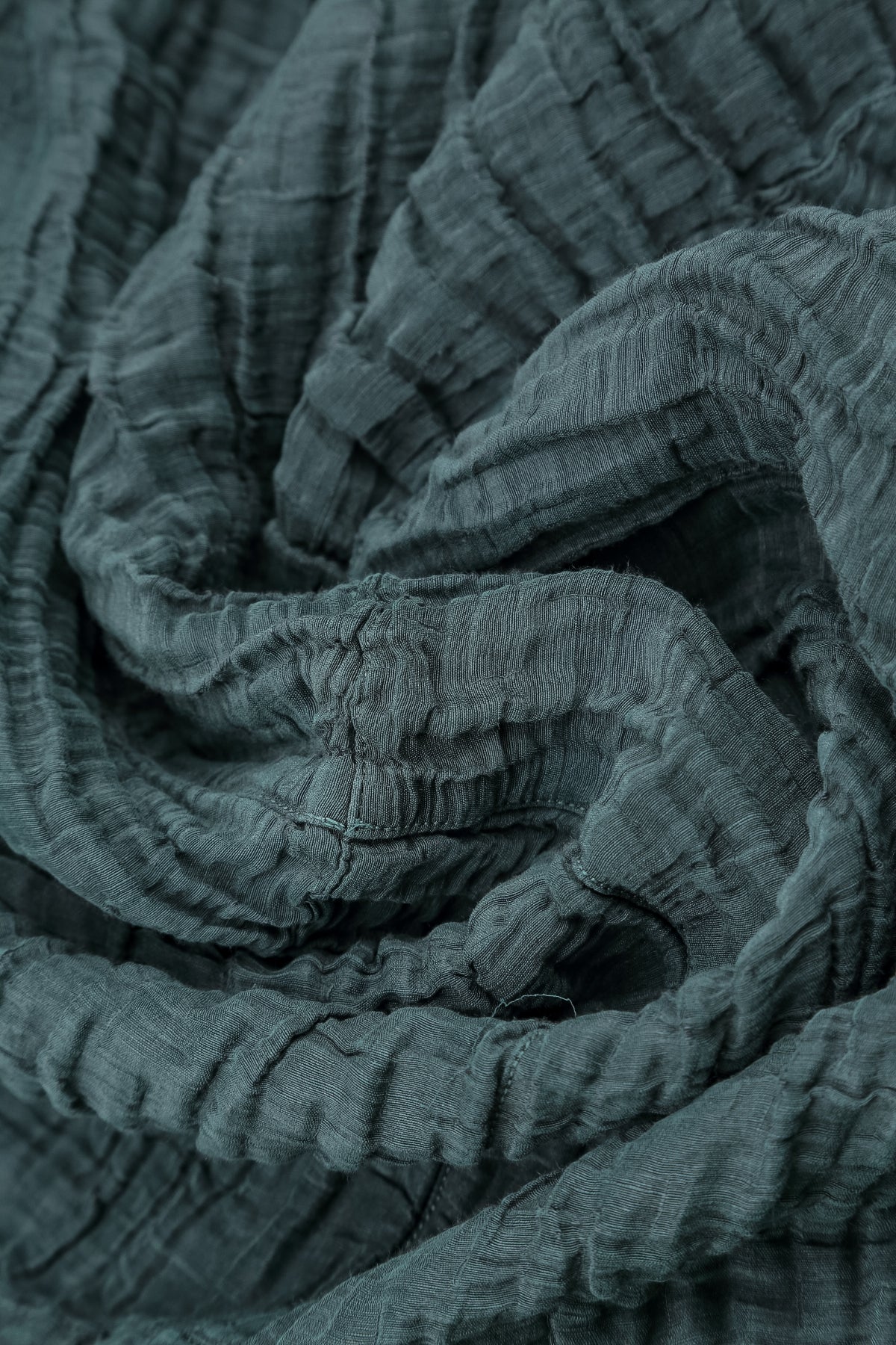 Long Slate Crinkled Trousers 4