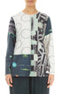Long Sleeves Mixed Prints Cotton Blouse 1