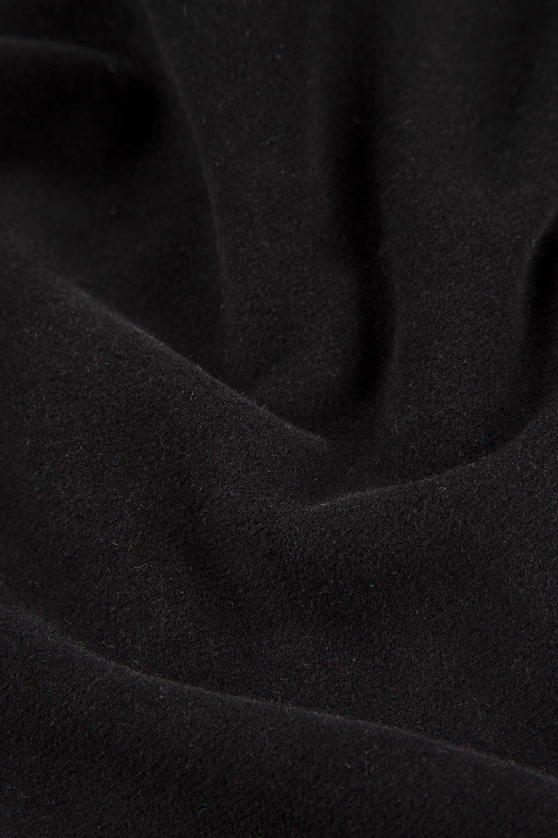 Long Taper Black Cotton Jersey Trousers 5