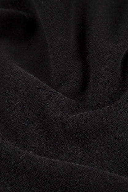 Long Taper Black Cotton Jersey Trousers 5