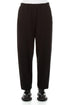 Long Taper Black Cotton Jersey Trousers 1