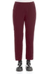 Long Tapered Antique Ruby Linen Viscose Trousers 1