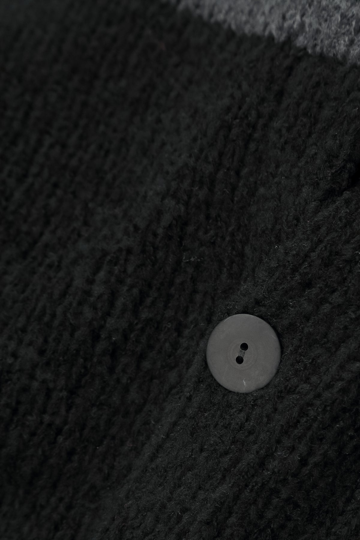 Longer Back Black Wool Cardigan