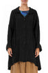 Longer Back Crinkled Black Silk Linen Jacket 1