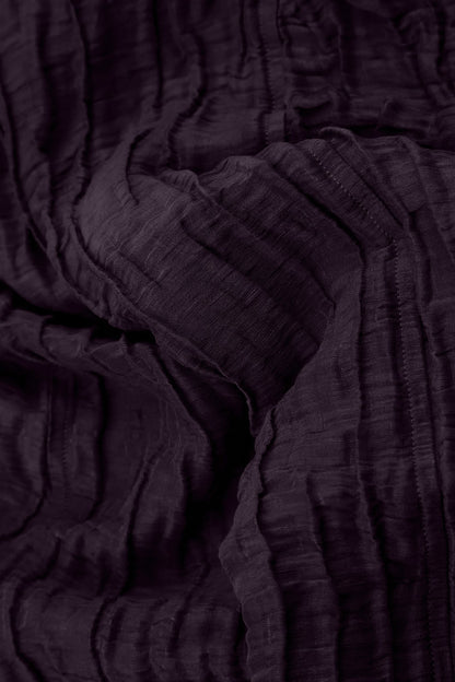 Longer Back Deep Plum Crinkled Silk Tunic 5