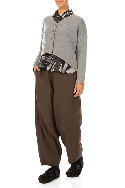 Gilet plus long dans le dos en cachemire gris clair
