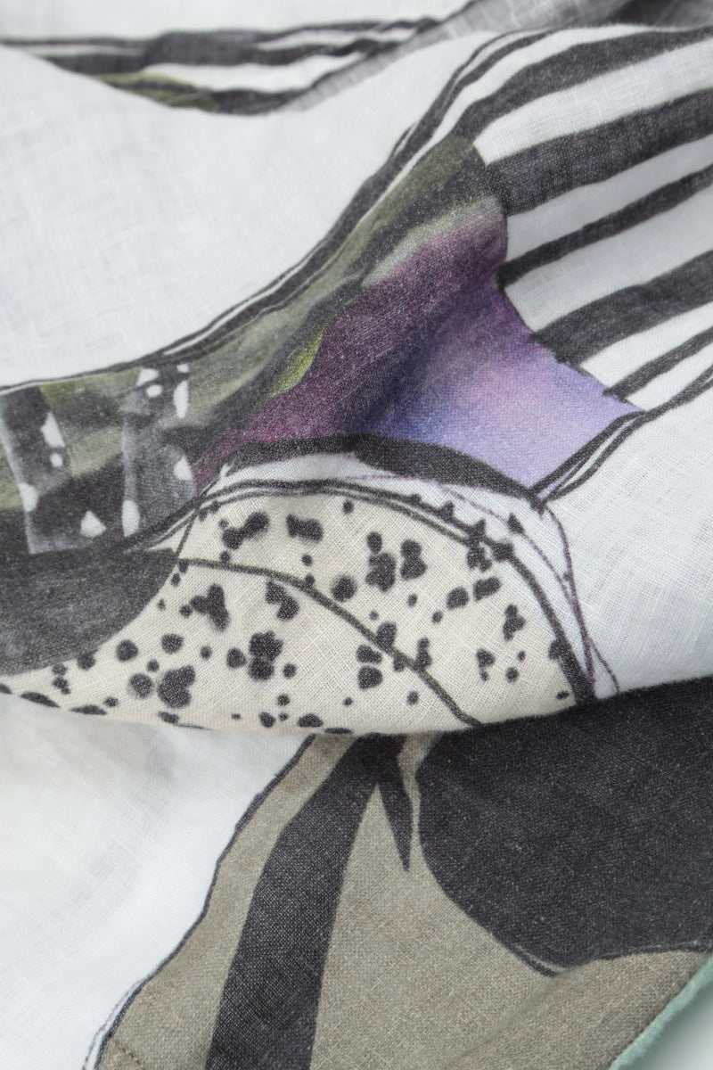 Longer Back Tumbled Stone Linen Shirt 6