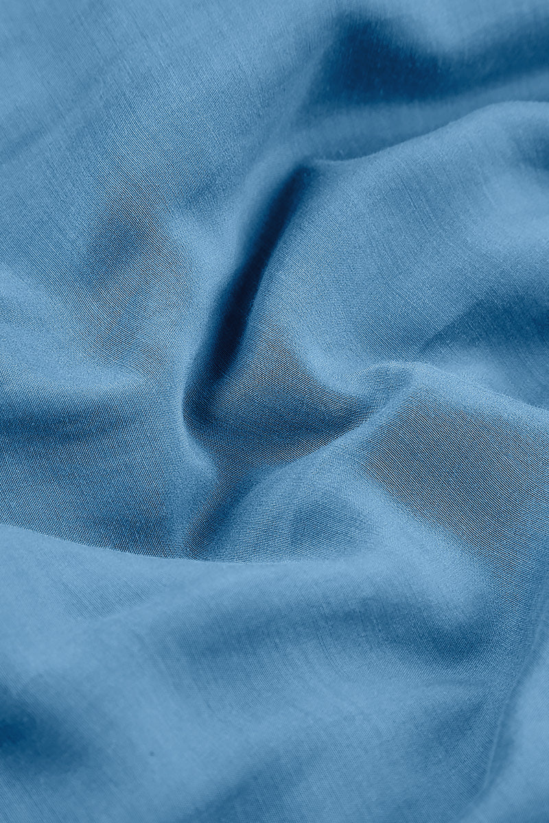 Longer Edges Atlantic Blue Silk Bamboo Tunic 5