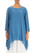 Longer Edges Atlantic Blue Silk Bamboo Tunic 1
