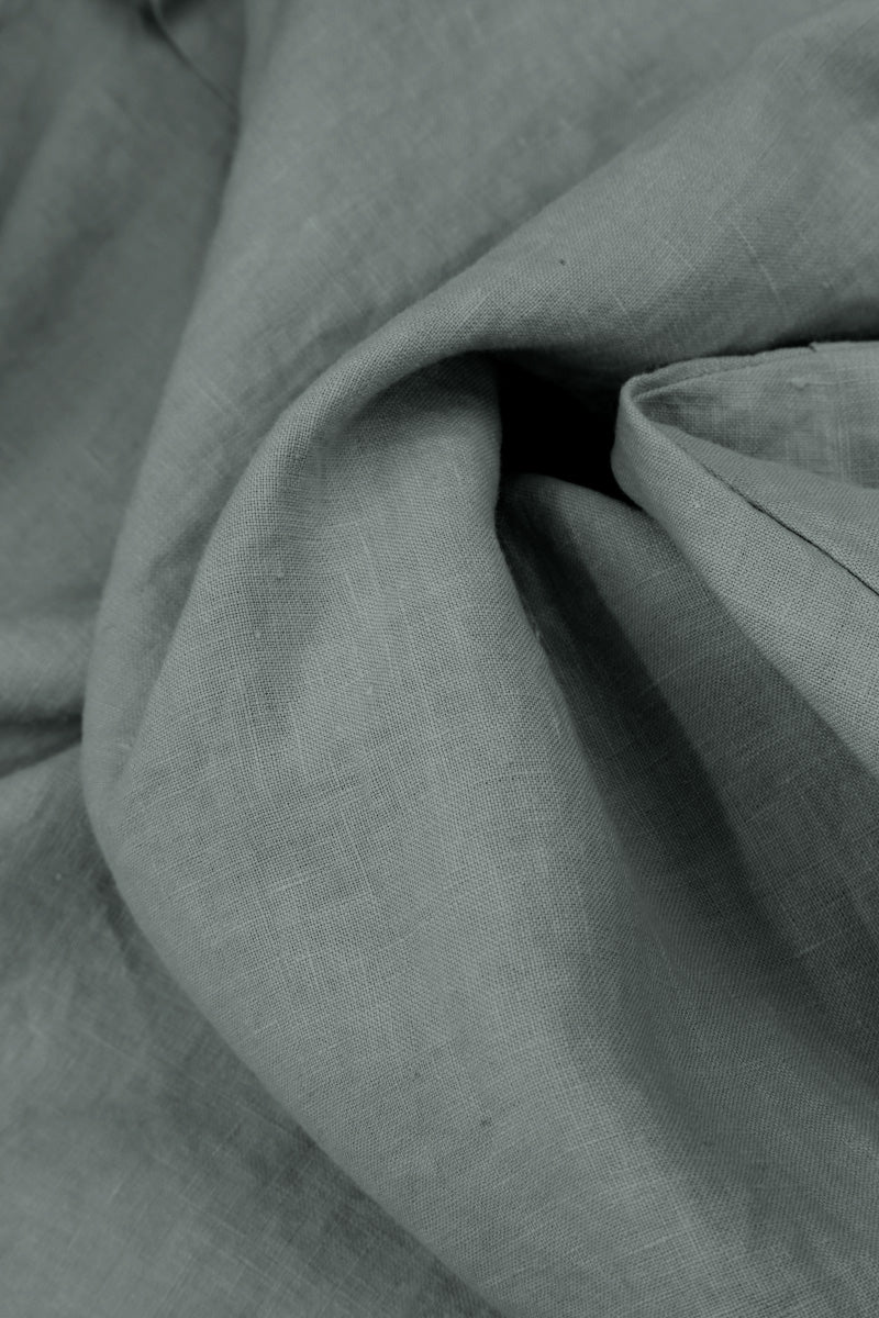 Loose Back Pockets Grey Sage Linen Jumpsuit 5