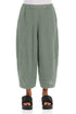 Loose Back Pockets Sage Linen Trousers 1