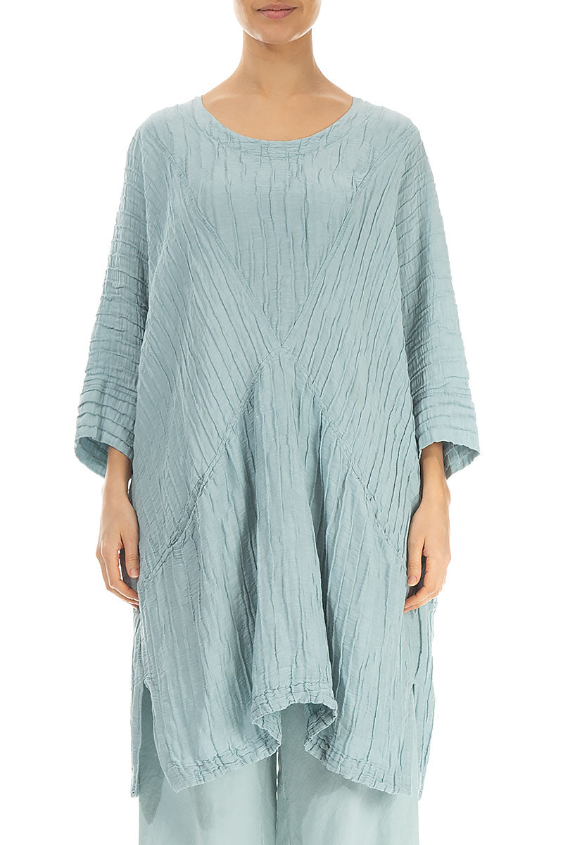 Loose Crinkled Breeze Silk Linen Tunic 1
