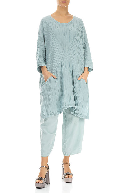 Loose Crinkled Breeze Silk Linen Tunic 4