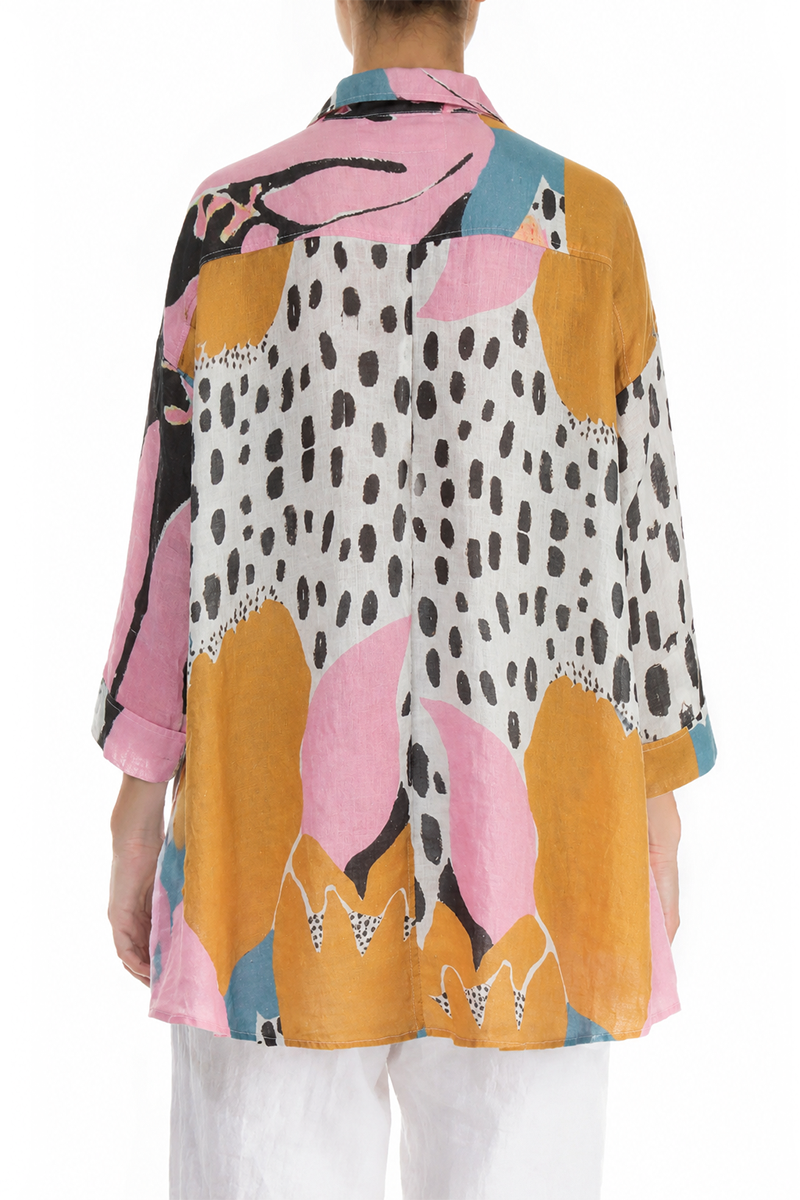 Loose Desert Bloom Linen Shirt 2