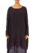 Loose Floral Dark Violet Silk Tunic 1