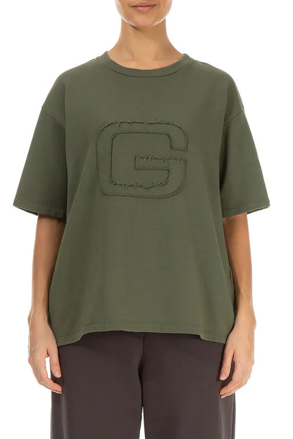 Loose Forest Mist Cotton Blouse 1