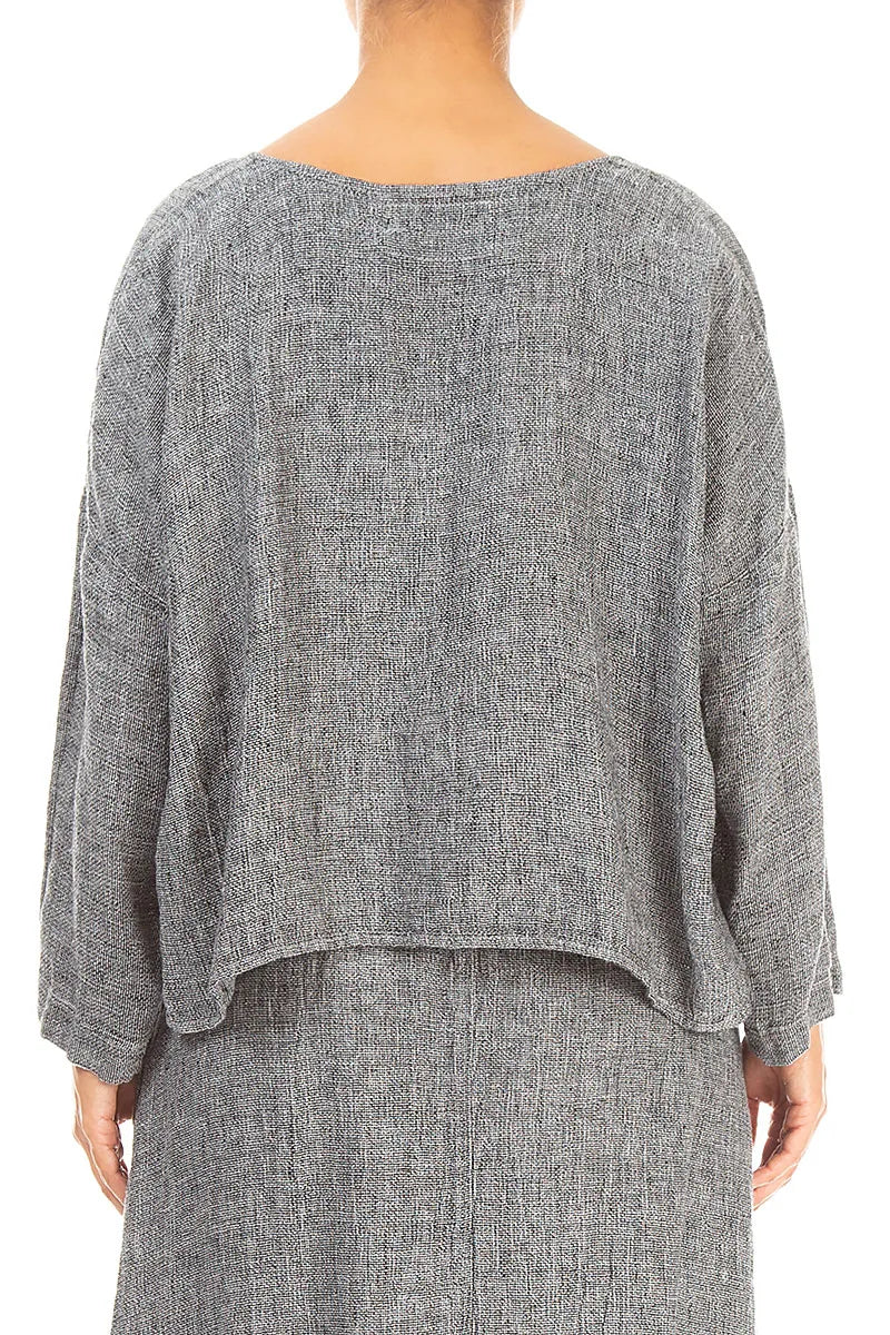 Blouse ample en Lin gris chiné
