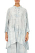Loose Liquid Silver Crumpled Pure Silk Shirt 1
