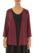 Loose Openwork Antique Ruby Linen Cardigan 1