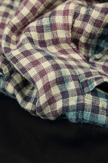 Loose Watercolour Check Linen Trousers 6