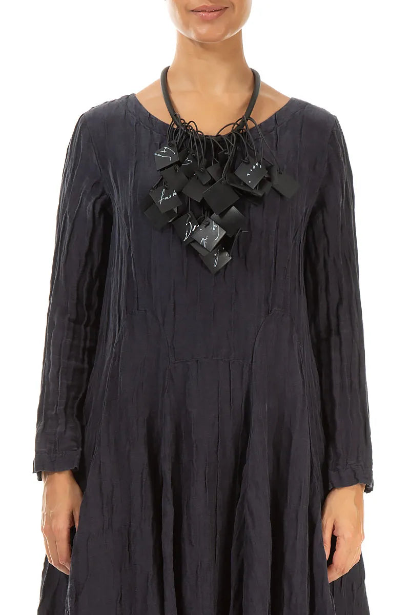 Lottie Black Rubber Necklace 1