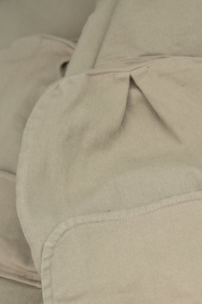 Hooded Olive Grey Stretch Cotton Coat 6