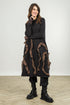 Cascading Waves Truffle Brown Wavy Cotton Dress 1