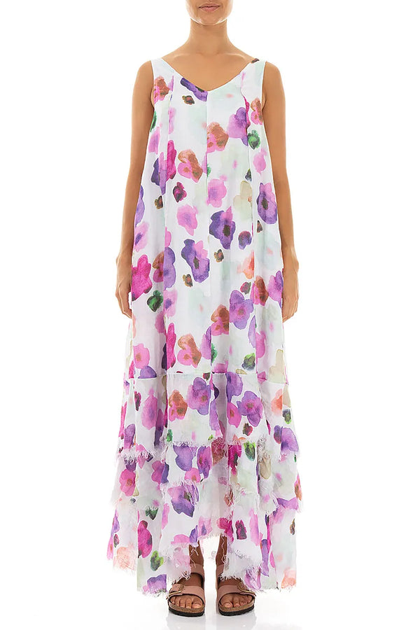 Maxi Blossom Gauze Linen Dress 1