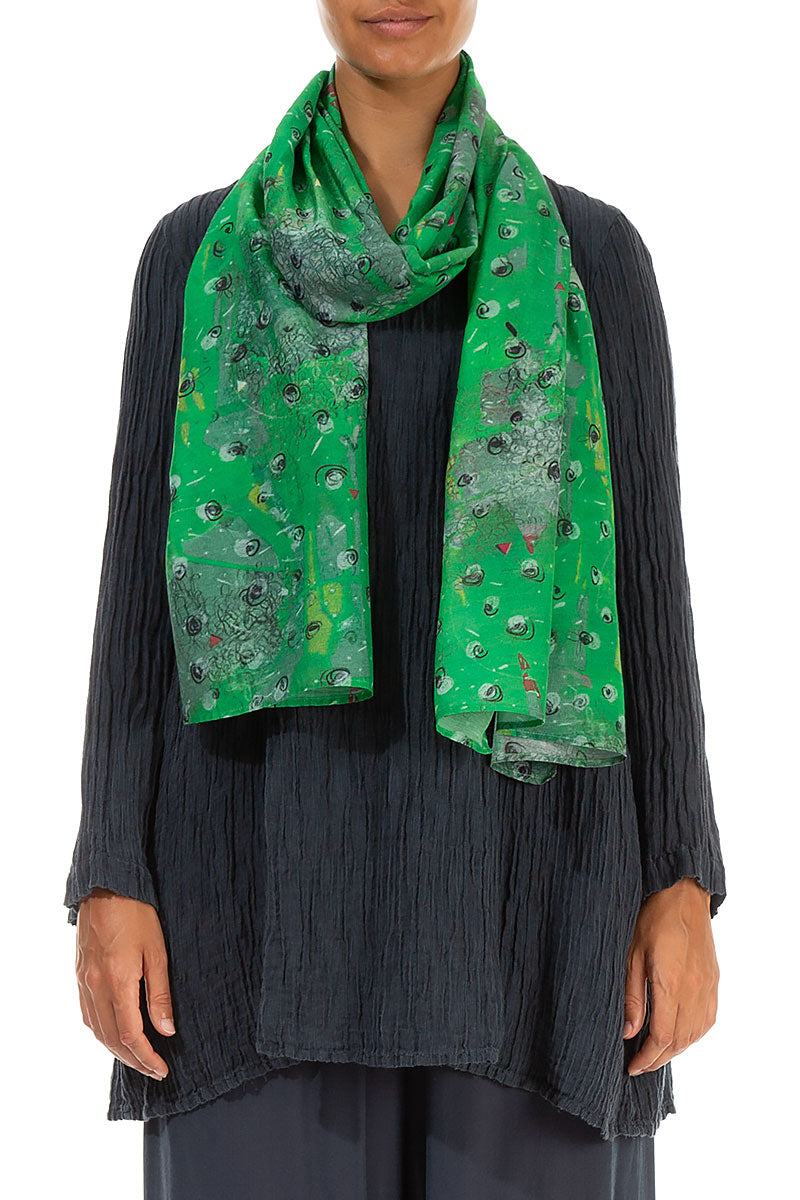 Meadow Silk Cotton Scarf 1