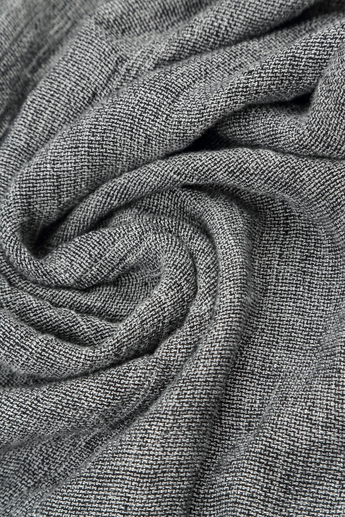 Midi Grey Mélange Linen Skirt