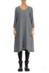 Midi Grey Wool Dress 1