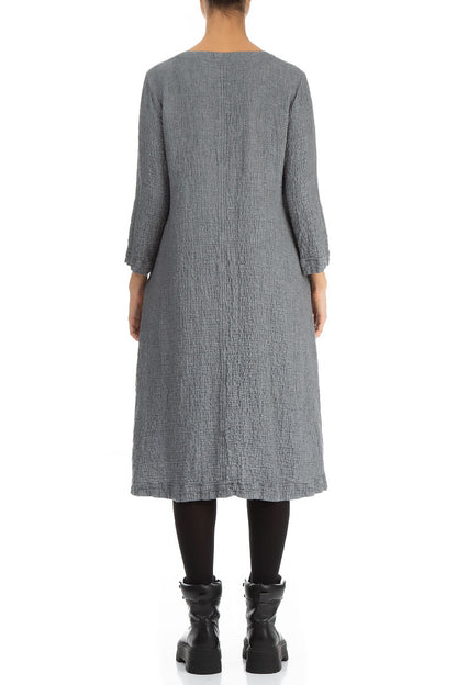 Midi Grey Wool Dress 3