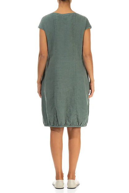 Midi Sage Linen Dress 2