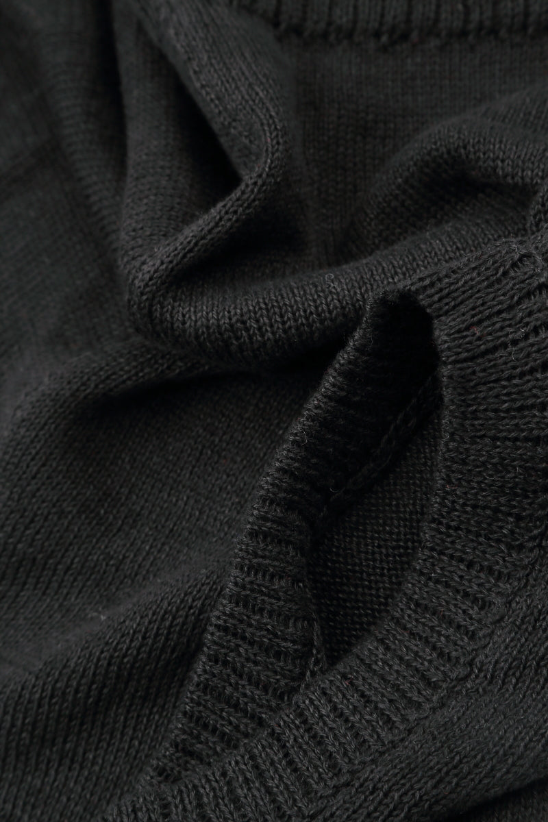 Minimal Black Linen Jumper 5