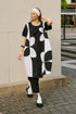 Monochrome Petal Linen Dress 1