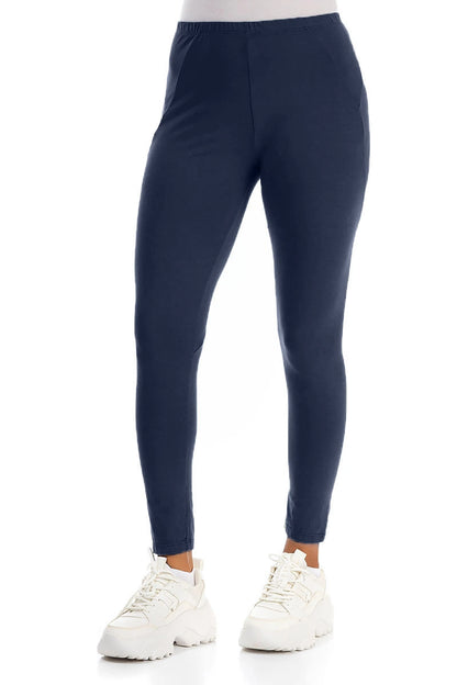 Navy Cotton Leggings 3