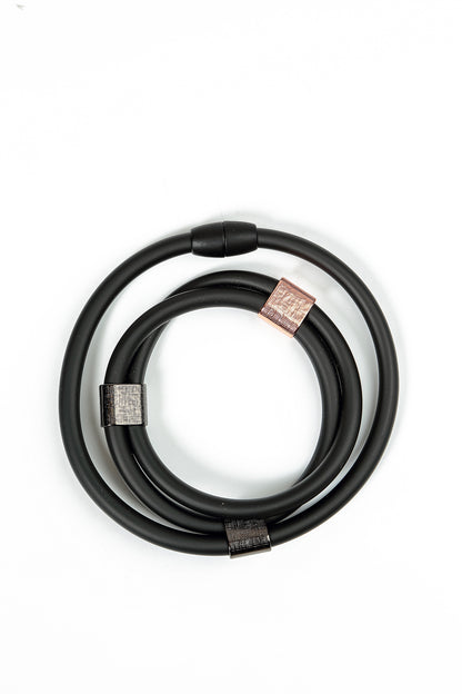 Noir Balance Black Rubber Necklace 1
