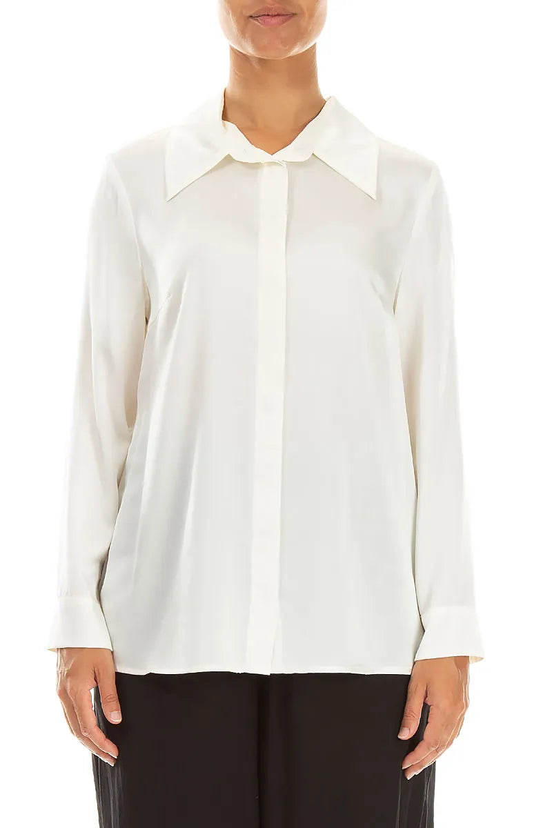 Off White Silk Shirt 1