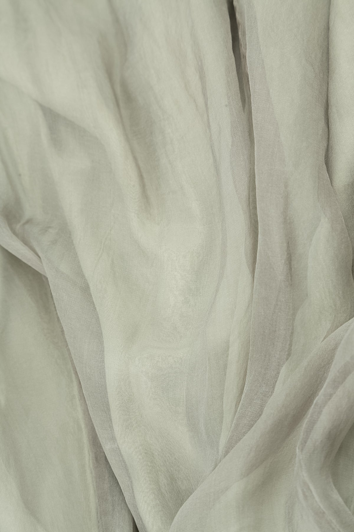 Olive Grey Crumpled Silk Chiffon Dress 6