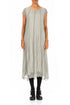 Olive Grey Crumpled Silk Chiffon Dress 1