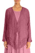Open Antique Ruby Textured Silk Jacket 1
