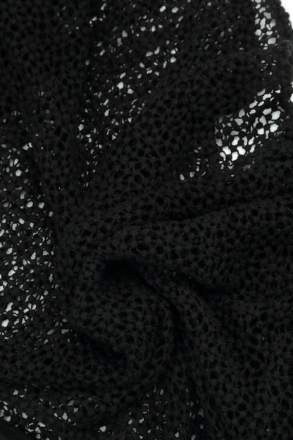 Open Black Broderie Cotton Jacket 5