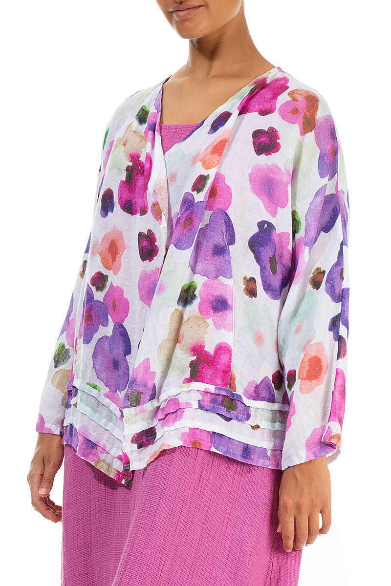 Open Blossom Gauze Linen Jacket 3