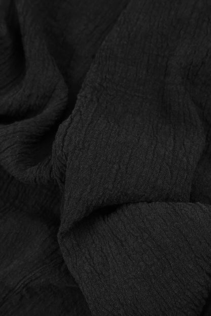 Open Front Black Linen Viscose Jacket 6
