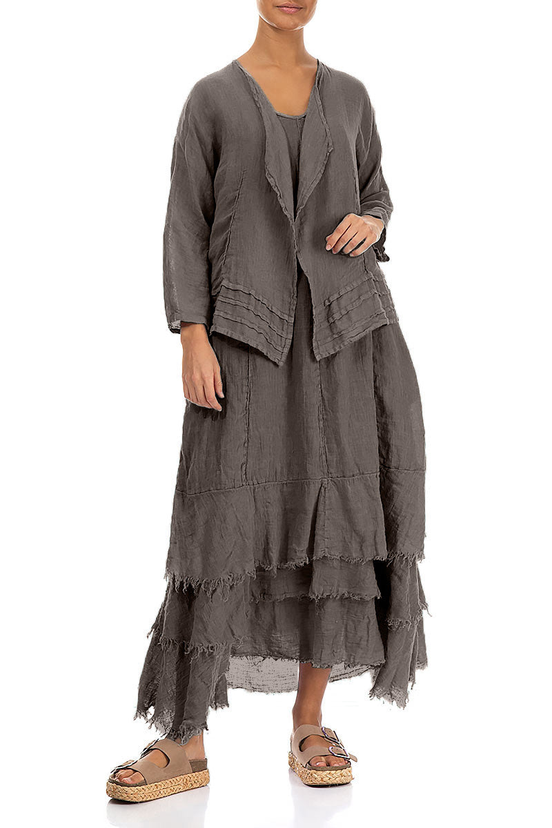 Open Truffle Gauze Linen Jacket 4
