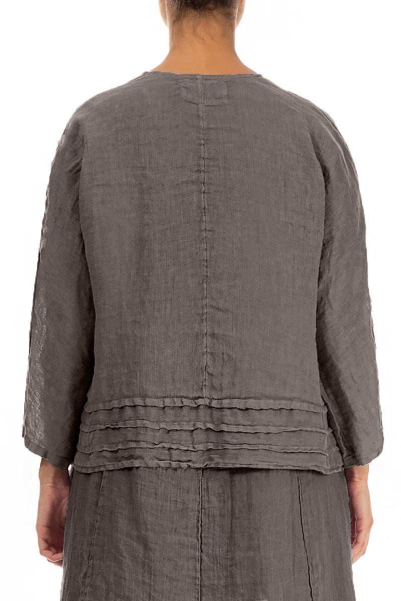 Open Truffle Gauze Linen Jacket 2