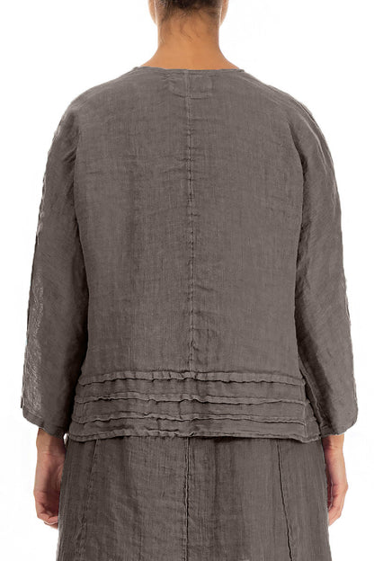 Open Truffle Gauze Linen Jacket 2