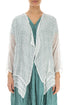 Open White Textured Silk Jacket 1