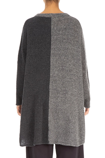 Oversized Dual Grey Wool Sweater 2